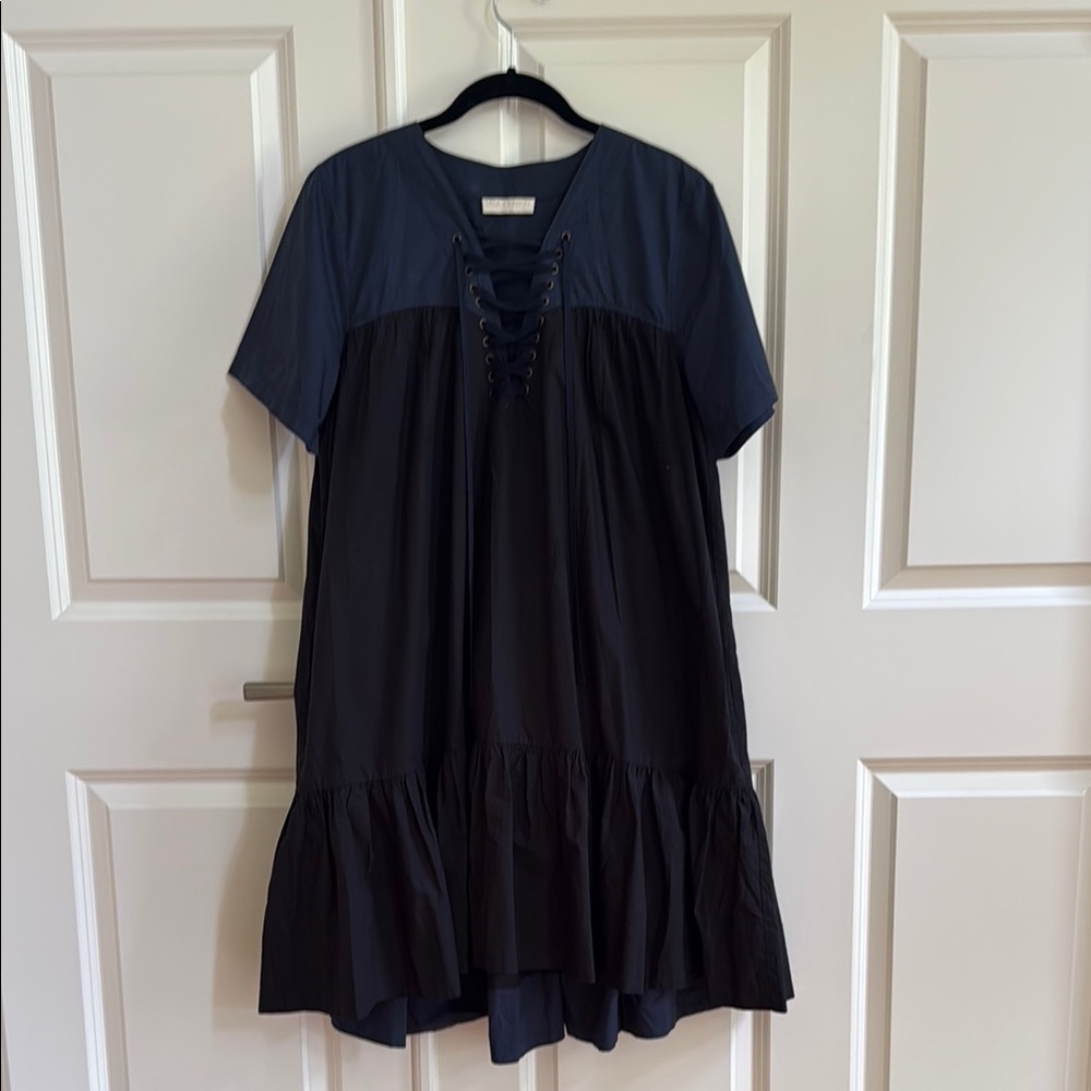 Ulla Johnson Navy and Black Cyrus Dress
